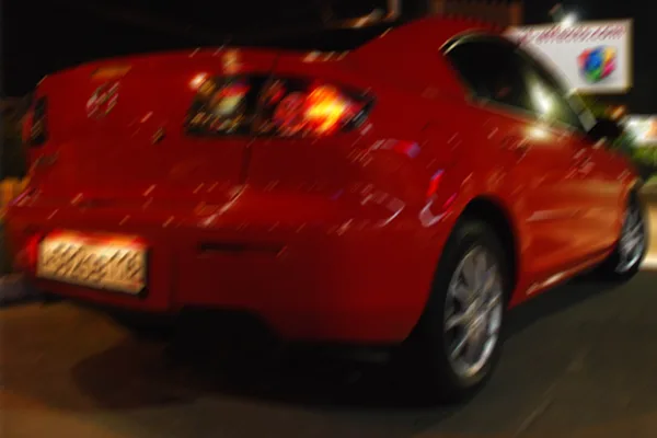 Blurred car